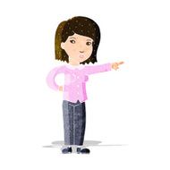 cartoon woman pointing N59