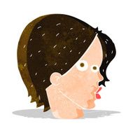 cartoon female face N47
