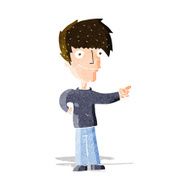 Cartoon Man Pointing N71