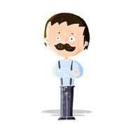 Cartoon Man With Mustache N42