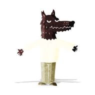 Cartoon Wolf N75