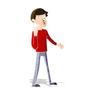 Cartoon Man Asking Question N50