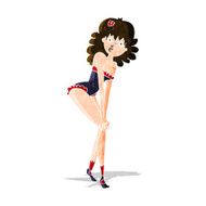 cartoon woman in lingerie N15