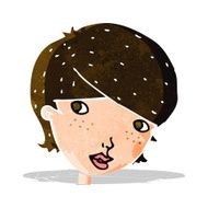 cartoon friendly woman N21