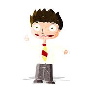 cartoon man with idea N77