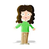 cartoon worried woman N24