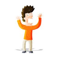 cartoon terrified man N104