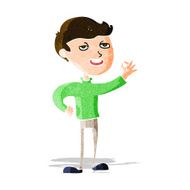cartoon man making excellent gesture N3
