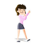 cartoon happy businesswoman N3