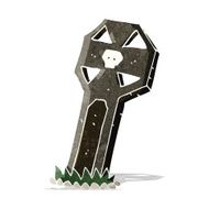 cartoon spooky grave N21