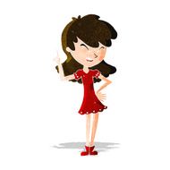 cartoon girl making point N3