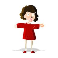 cartoon nervous woman N13