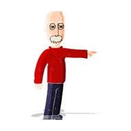cartoon old man gesturing Get Out! N3