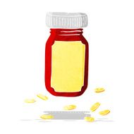 cartoon jar of pills N8