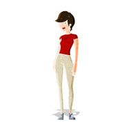 cartoon modern attractive woman N3