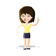 cartoon woman with idea N76