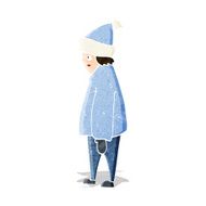 cartoon person in winter clothes N3