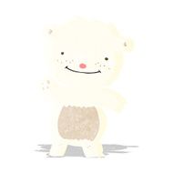 cartoon waving polar bear cub N7