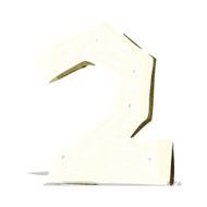 cartoon wooden number N10