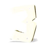 cartoon wooden number N11