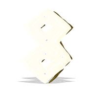 cartoon wooden number N16