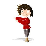 cartoon dancing woman N19