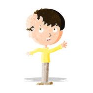 cartoon boy with growth on head N11