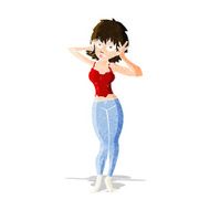 cartoon pretty woman N80