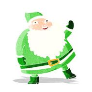 funny waving santa claus cartoon N5