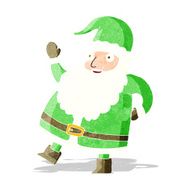 funny waving santa claus cartoon N6