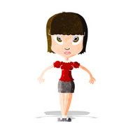 cartoon pretty woman N82