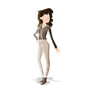 cartoon pretty woman N85