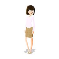 cartoon pretty businesswoman N3