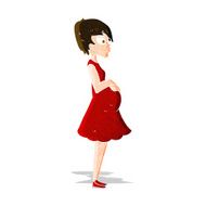 cartoon pregnant woman N11