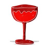 cartoon glass of red wine N3