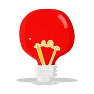 cartoon red light bulb N8