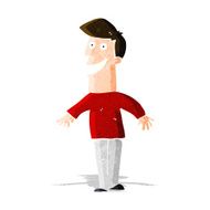 cartoon grinning man N28
