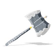 cartoon double sided axe N6