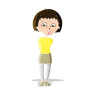 cartoon surprised woman N74