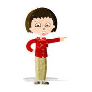 cartoon pointing woman N10
