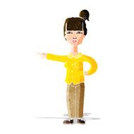 cartoon woman pointing N61