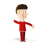 cartoon man raising point N3