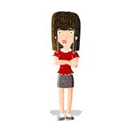Cartoon Woman Standing N11