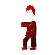 cartoon vampire waving hands N3