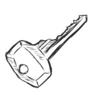 Vector Single Modern Key