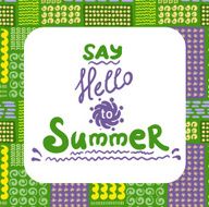 Summer card Seamless pattern Hand drawn doodles