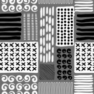 Summer card Seamless pattern Hand drawn doodles N3