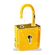 caroon rusty old padlock N6