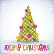 Christmas greeting card with special font and hand drawn lines N5