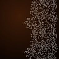 Card with silver floral ornament